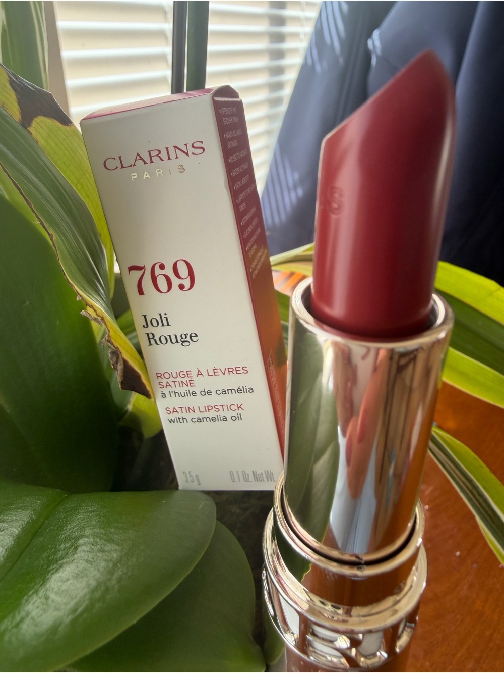Clarins Joli Rouge Lipstick 769 in Deep Rose